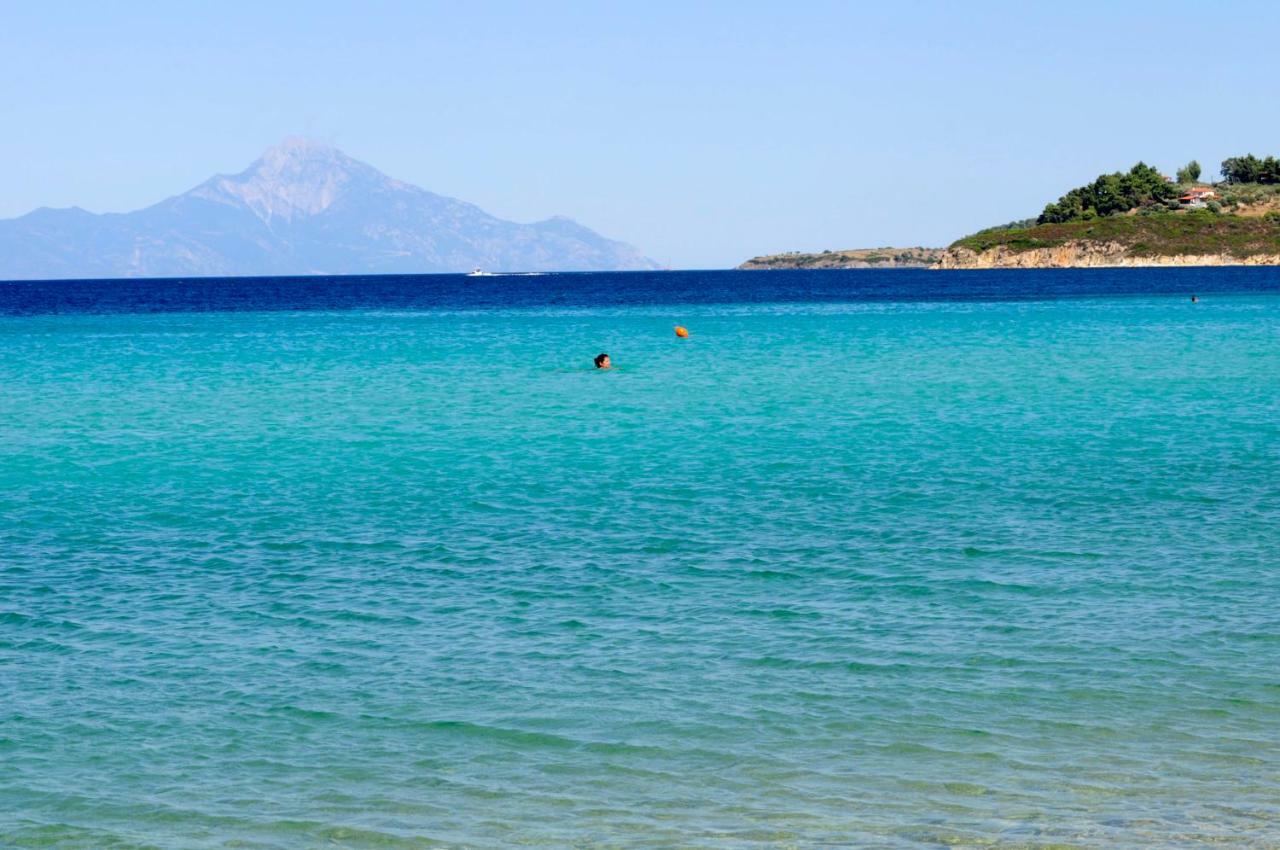 Athos View Villa By The Sea Ormos Panagias Exteriör bild
