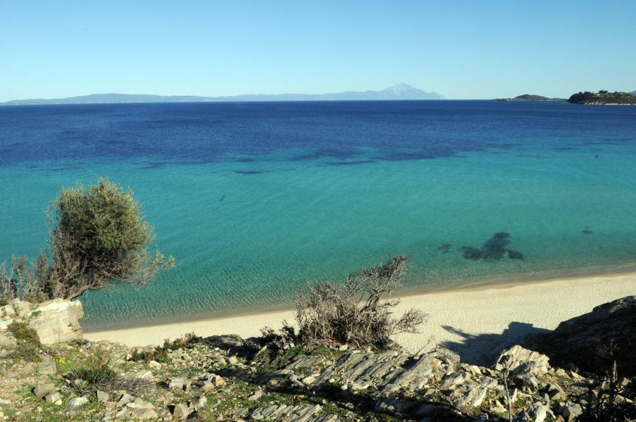Athos View Villa By The Sea Ormos Panagias Exteriör bild