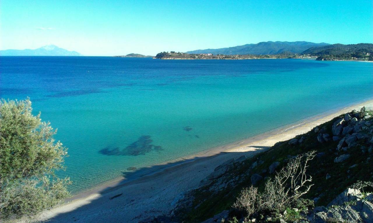 Athos View Villa By The Sea Ormos Panagias Exteriör bild