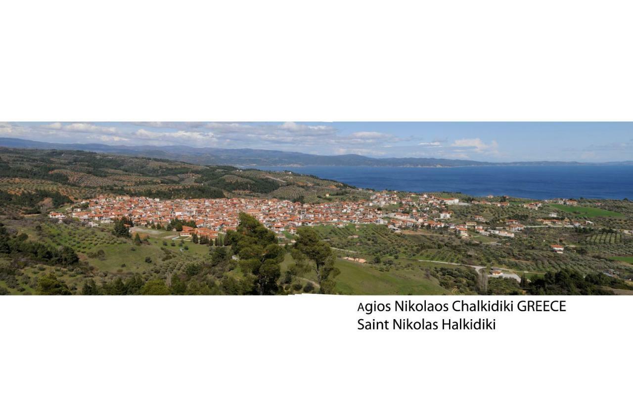 Athos View Villa By The Sea Ormos Panagias Exteriör bild