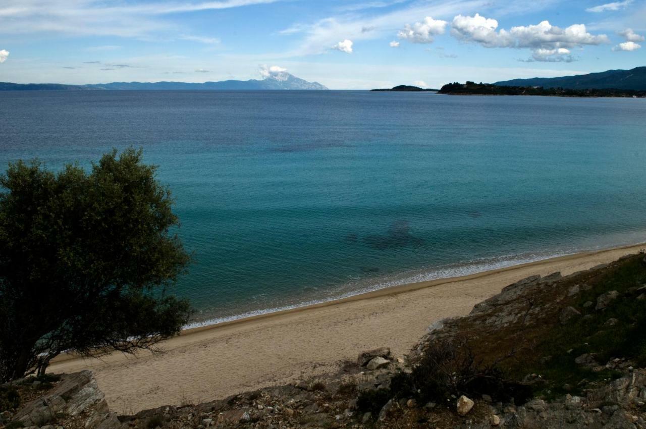 Athos View Villa By The Sea Ormos Panagias Exteriör bild