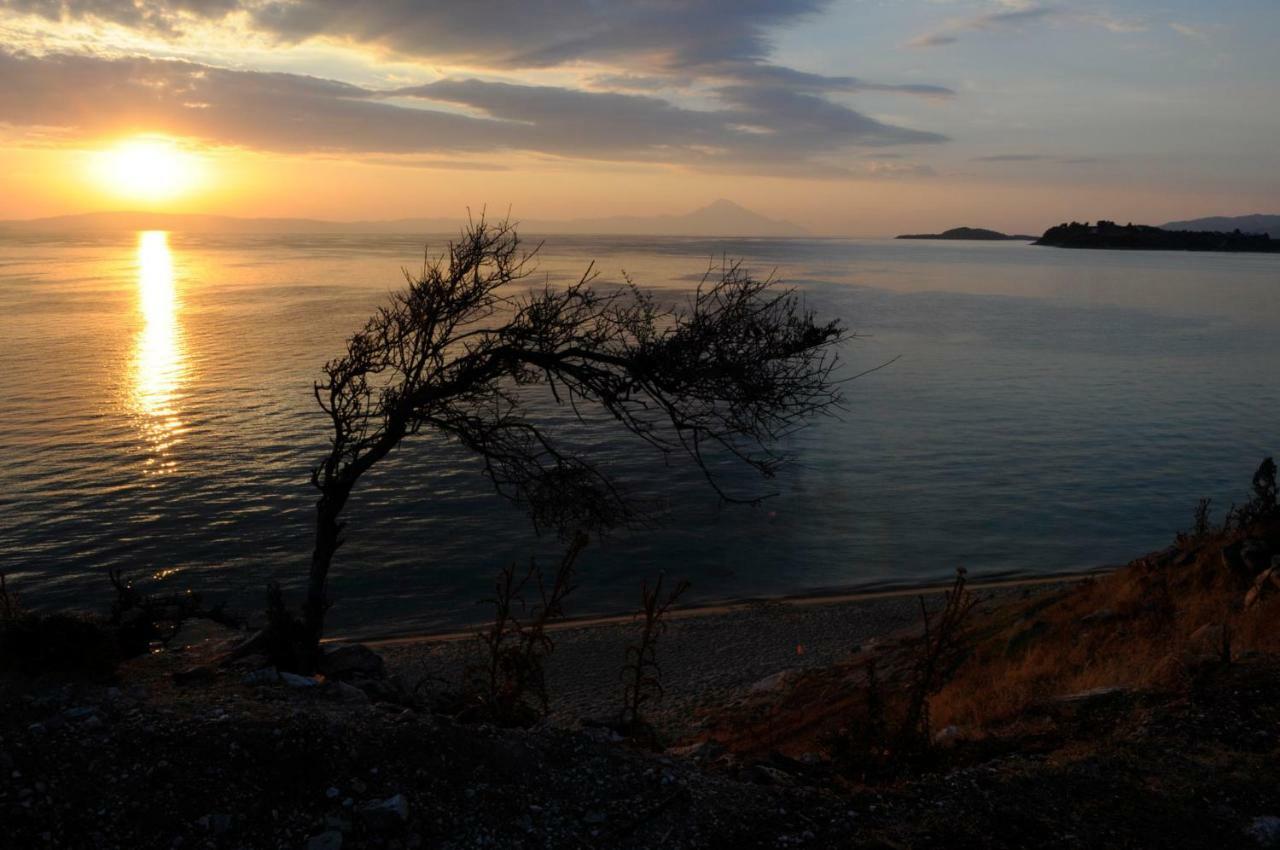 Athos View Villa By The Sea Ormos Panagias Exteriör bild